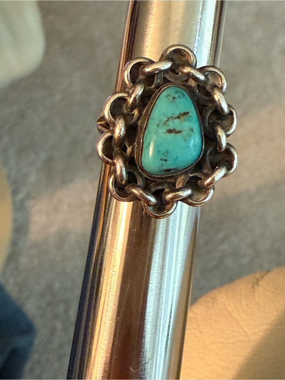 Vintage Native American Sterling Silver 925 Ring Size 6 7.67 Grams